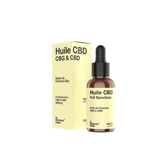 HUILE CBG & CBD 30ML - LE CHANVRIER SUISSE